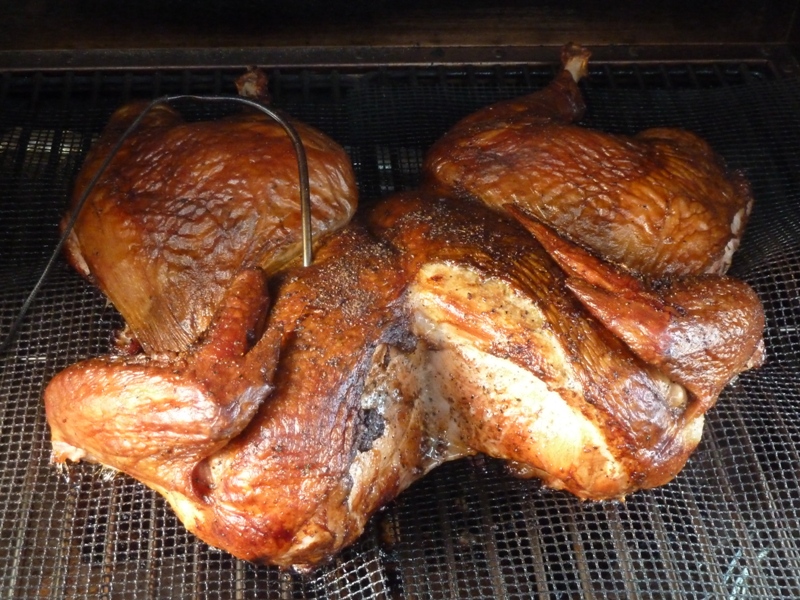 Smoked spatchcock turkey