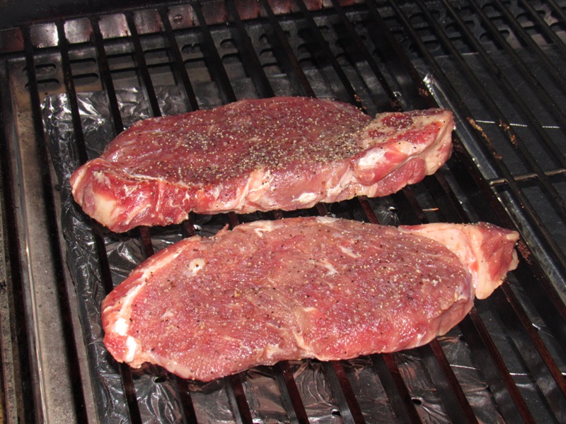 Pellet Grilled NY Steaks with Cauliflower Bake Smokin' Pete's BBQ