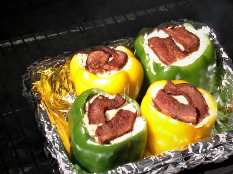 Stuffed Peppers in GMG Davy Crockett