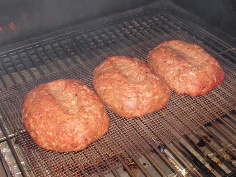 Meatloaves after 1 hour of Hickory