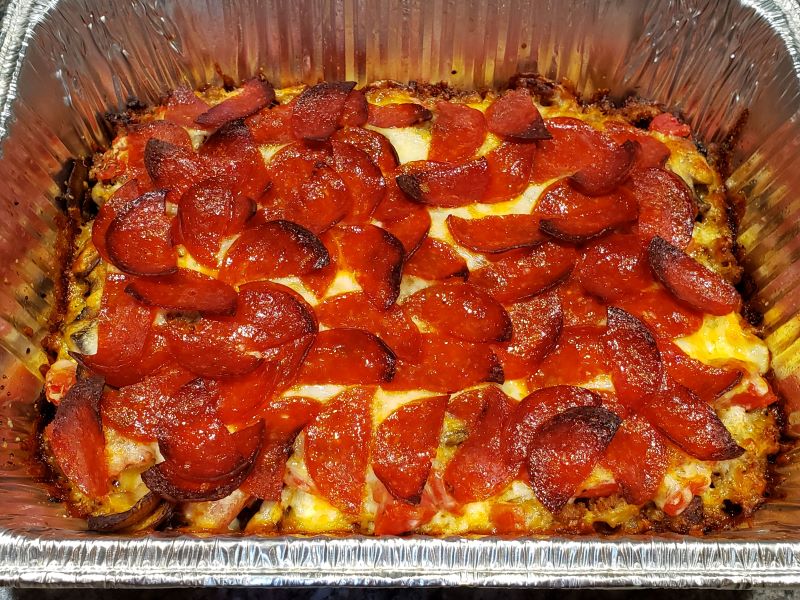 Low Carb Pepperoni Pizza Casserole Smokin' Pete's BBQ
