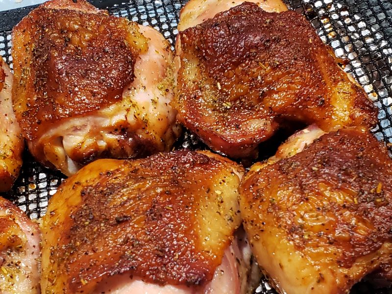 Smoked BoneIn Chicken thighs Smokin' Pete's BBQ