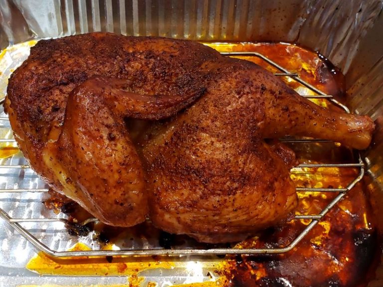 cooking half chicken on bbq
